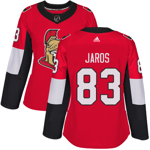 Women's Adidas Ottawa Senators #83 Christian Jaros Authentic Red Home NHL Jersey
