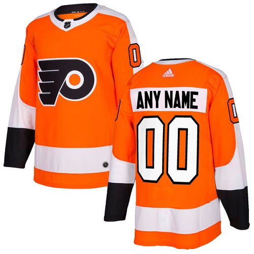 Men's Adidas Philadelphia Flyers Customized Authentic Orange Home NHL Jersey