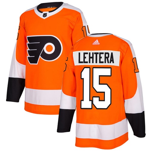 Men's Adidas Philadelphia Flyers #15 Jori Lehtera Authentic Orange Home NHL Jersey