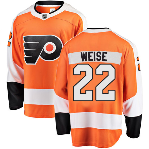 Men's Philadelphia Flyers #22 Dale Weise Fanatics Branded Orange Home Breakaway NHL Jersey