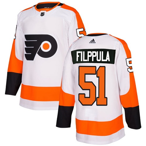 Youth Adidas Philadelphia Flyers #51 Valtteri Filppula Authentic White Away NHL Jersey