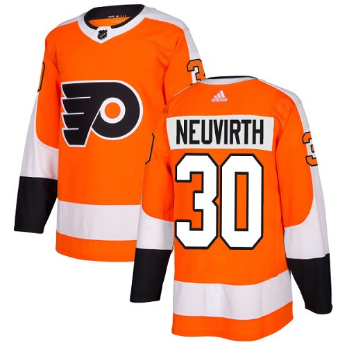 Men's Adidas Philadelphia Flyers #30 Michal Neuvirth Premier Orange Home NHL Jersey