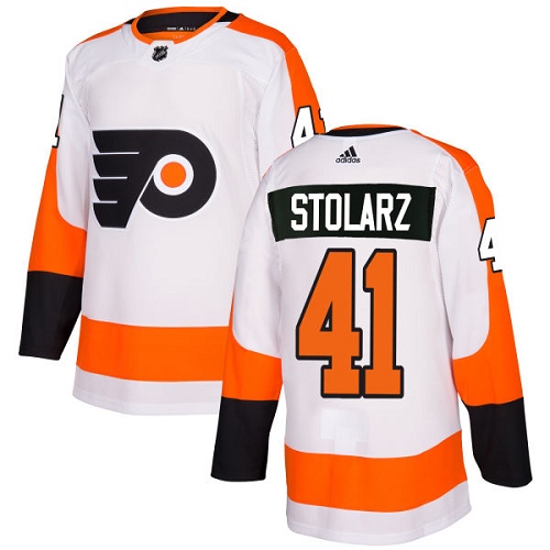 Youth Adidas Philadelphia Flyers #41 Anthony Stolarz Authentic White Away NHL Jersey