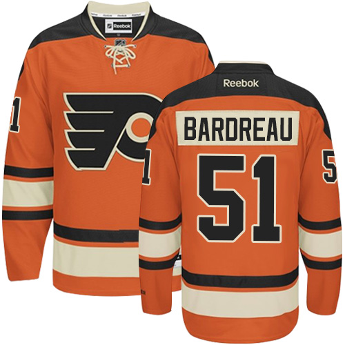 Men's Reebok Philadelphia Flyers #51 Cole Bardreau Premier Orange New Third NHL Jersey