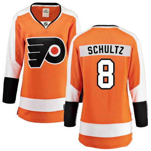 Women's Philadelphia Flyers #8 Dave Schultz Fanatics Branded Orange Home Breakaway NHL Jersey