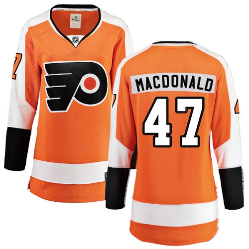 Women's Philadelphia Flyers #47 Andrew MacDonald Fanatics Branded Orange Home Breakaway NHL Jersey