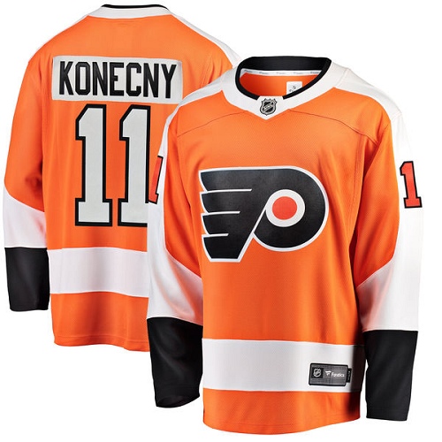 Youth Philadelphia Flyers #11 Travis Konecny Fanatics Branded Orange Home Breakaway NHL Jersey