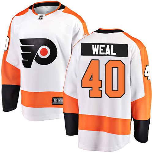 Youth Philadelphia Flyers #40 Jordan Weal Fanatics Branded White Away Breakaway NHL Jersey