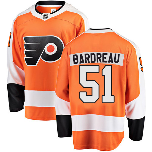 Men's Philadelphia Flyers #51 Cole Bardreau Fanatics Branded Orange Home Breakaway NHL Jersey