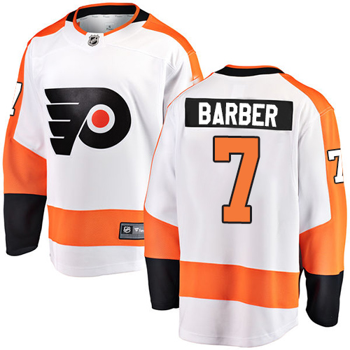 Men's Philadelphia Flyers #7 Bill Barber Fanatics Branded White Away Breakaway NHL Jersey