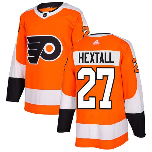 Men's Adidas Philadelphia Flyers #27 Ron Hextall Premier Orange Home NHL Jersey