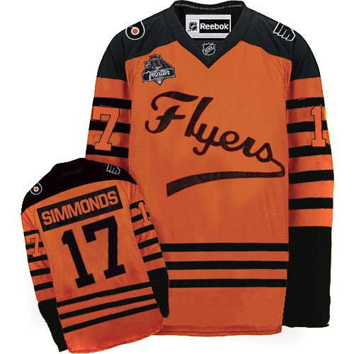 Men's Reebok Philadelphia Flyers #17 Wayne Simmonds Authentic Orange 2012 Winter Classic NHL Jersey
