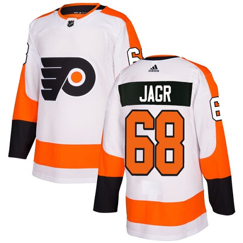 Men's Adidas Philadelphia Flyers #68 Jaromir Jagr Authentic White Away NHL Jersey