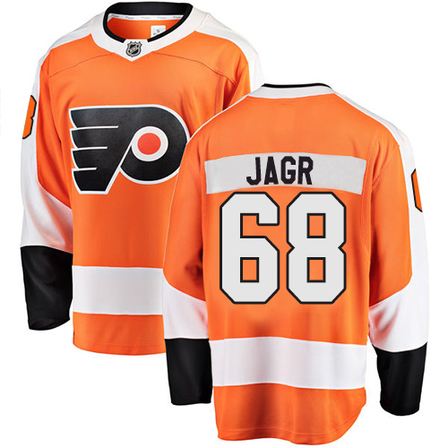 Men's Philadelphia Flyers #68 Jaromir Jagr Fanatics Branded Orange Home Breakaway NHL Jersey
