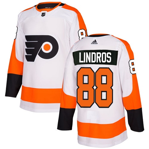 Men's Adidas Philadelphia Flyers #88 Eric Lindros Authentic White Away NHL Jersey