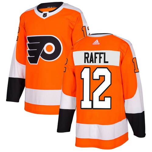 Men's Adidas Philadelphia Flyers #12 Michael Raffl Premier Orange Home NHL Jersey