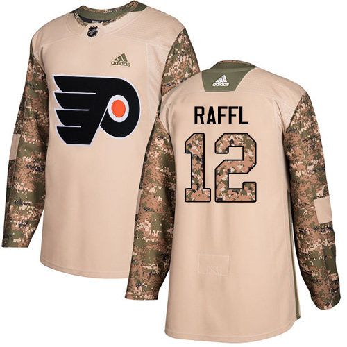 Men's Adidas Philadelphia Flyers #12 Michael Raffl Authentic Camo Veterans Day Practice NHL Jersey