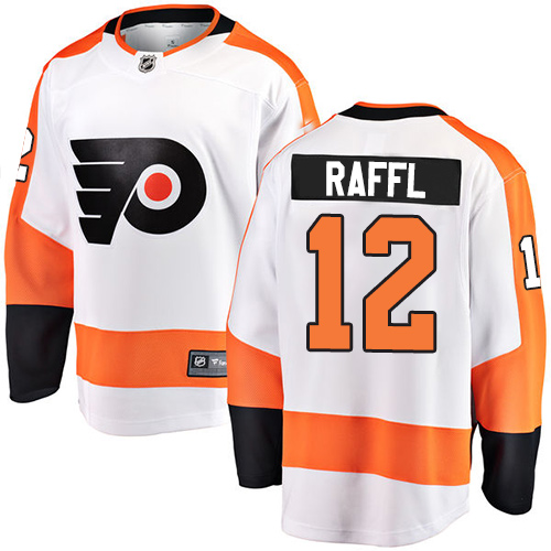 Men's Philadelphia Flyers #12 Michael Raffl Fanatics Branded White Away Breakaway NHL Jersey