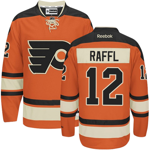 Men's Reebok Philadelphia Flyers #12 Michael Raffl Authentic Orange New Third NHL Jersey