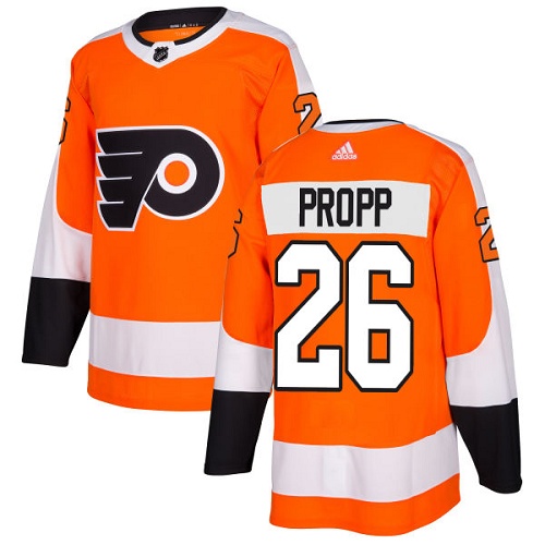 Men's Adidas Philadelphia Flyers #26 Brian Propp Premier Orange Home NHL Jersey