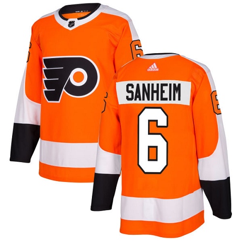 Youth Adidas Philadelphia Flyers #6 Travis Sanheim Authentic Orange Home NHL Jersey