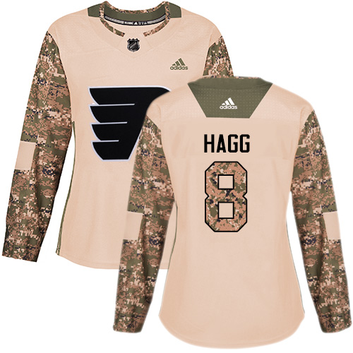 Women's Adidas Philadelphia Flyers #8 Robert Hagg Authentic Camo Veterans Day Practice NHL Jersey