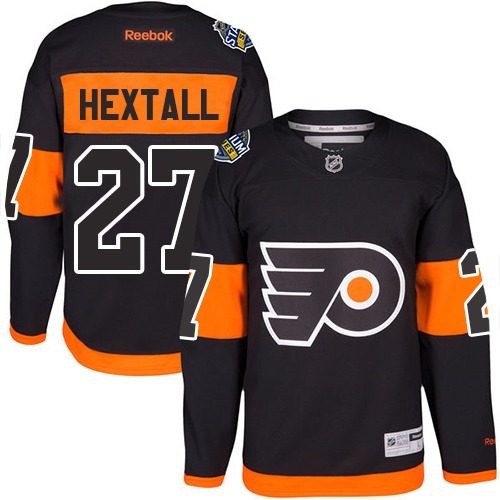 Men's Reebok Philadelphia Flyers #27 Ron Hextall Authentic Black 2017 Stadium Series NHL Jersey