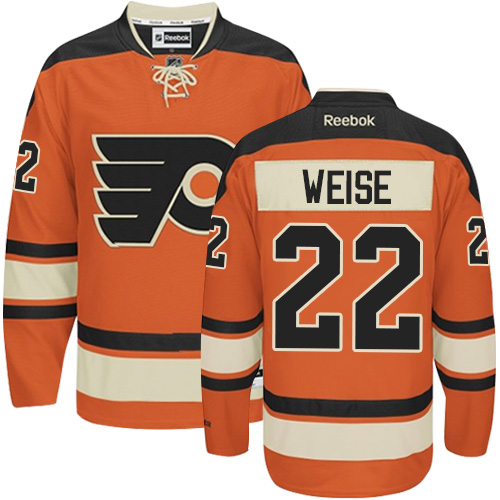 Women's Reebok Philadelphia Flyers #22 Dale Weise Authentic Orange New Third NHL Jersey