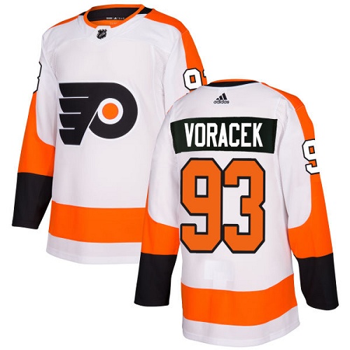 Youth Adidas Philadelphia Flyers #93 Jakub Voracek Authentic White Away NHL Jersey