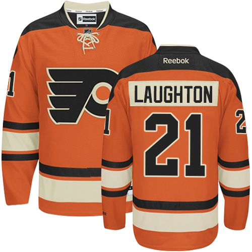 Youth Reebok Philadelphia Flyers #21 Scott Laughton Premier Orange New Third NHL Jersey