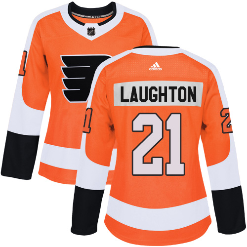 Women's Adidas Philadelphia Flyers #21 Scott Laughton Authentic Orange Home NHL Jersey