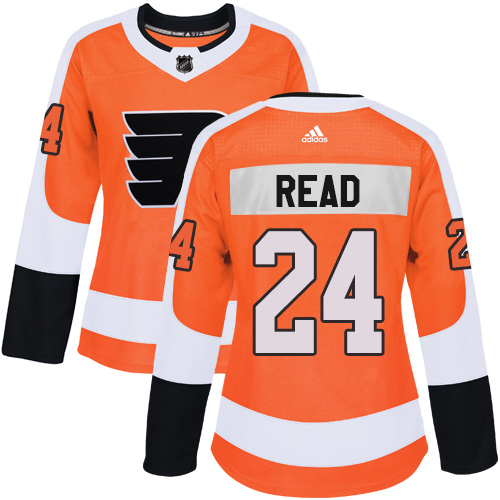Women's Adidas Philadelphia Flyers #24 Matt Read Authentic Orange Home NHL Jersey