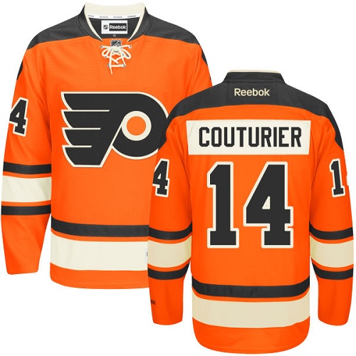 Women's Reebok Philadelphia Flyers #14 Sean Couturier Premier Orange New Third NHL Jersey