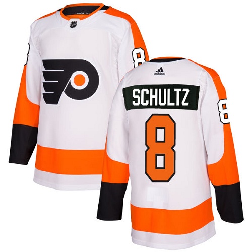 Women's Adidas Philadelphia Flyers #8 Dave Schultz Authentic White Away NHL Jersey