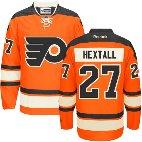 Women's Reebok Philadelphia Flyers #27 Ron Hextall Premier Orange New Third NHL Jersey