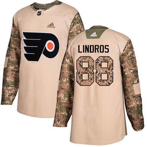 Youth Adidas Philadelphia Flyers #88 Eric Lindros Authentic Camo Veterans Day Practice NHL Jersey