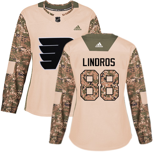 Women's Adidas Philadelphia Flyers #88 Eric Lindros Authentic Camo Veterans Day Practice NHL Jersey