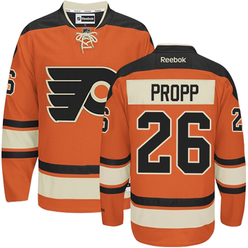 Women's Reebok Philadelphia Flyers #26 Brian Propp Premier Orange New Third NHL Jersey