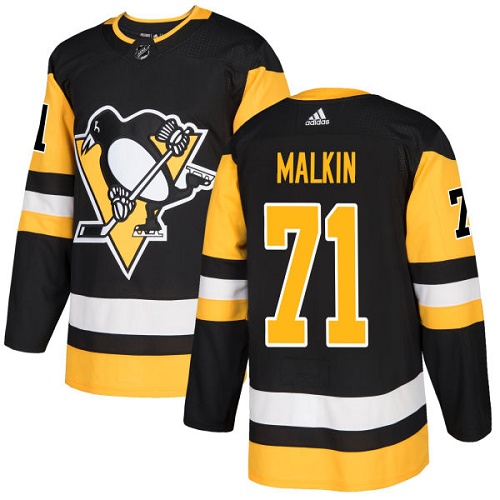 Men's Adidas Pittsburgh Penguins #71 Evgeni Malkin Premier Black Home NHL Jersey