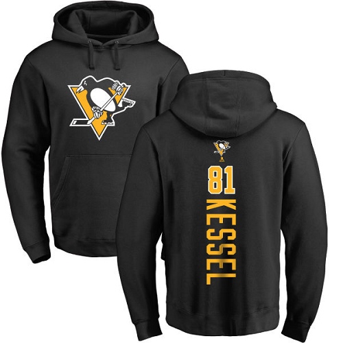 NHL Adidas Pittsburgh Penguins #81 Phil Kessel Black Backer Pullover Hoodie