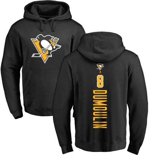 NHL Adidas Pittsburgh Penguins #8 Brian Dumoulin Black Backer Pullover Hoodie