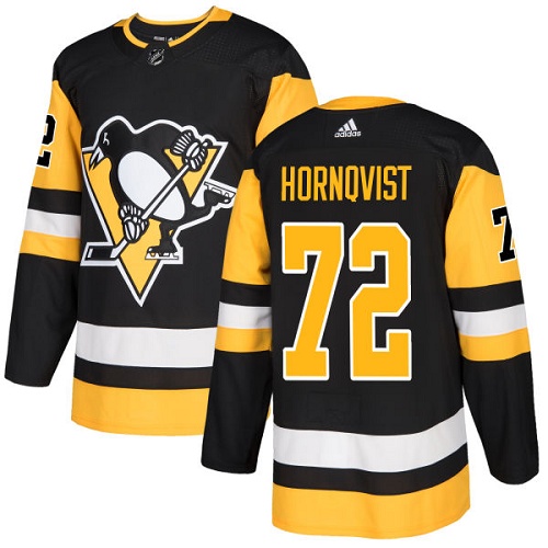 Men's Adidas Pittsburgh Penguins #72 Patric Hornqvist Authentic Black Home NHL Jersey
