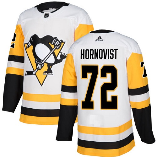 Women's Adidas Pittsburgh Penguins #72 Patric Hornqvist Authentic White Away NHL Jersey