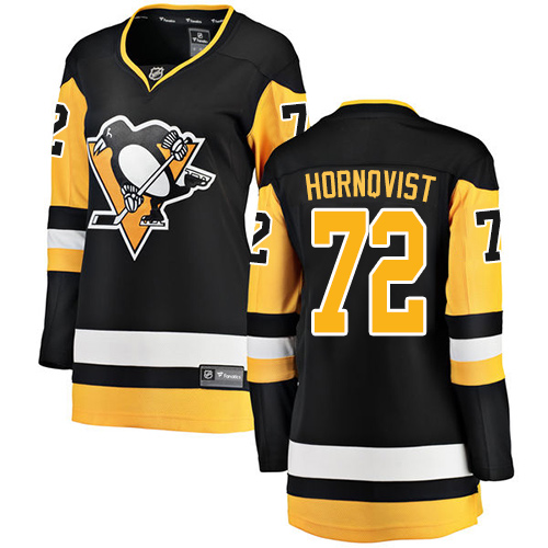 Women's Pittsburgh Penguins #72 Patric Hornqvist Authentic Black Home Fanatics Branded Breakaway NHL Jersey
