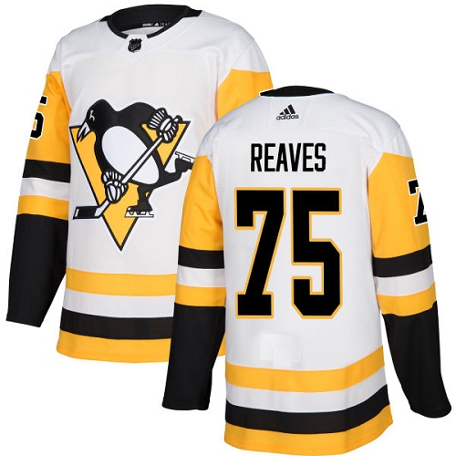 Youth Adidas Pittsburgh Penguins #75 Ryan Reaves Authentic White Away NHL Jersey