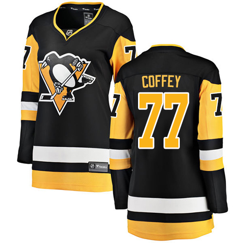 Women's Pittsburgh Penguins #77 Paul Coffey Authentic Black Home Fanatics Branded Breakaway NHL Jersey