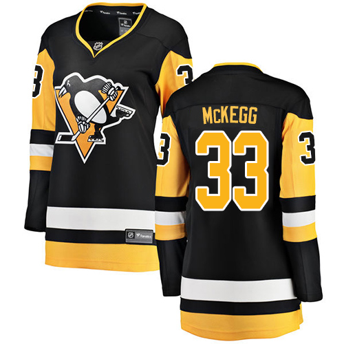 Women's Pittsburgh Penguins #33 Greg McKegg Authentic Black Home Fanatics Branded Breakaway NHL Jersey