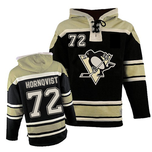 Men's Old Time Hockey Pittsburgh Penguins #72 Patric Hornqvist Premier Black Sawyer Hooded Sweatshirt