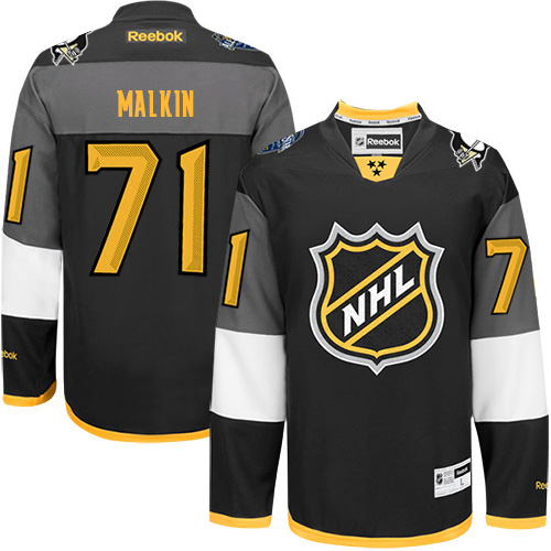 Men's Reebok Pittsburgh Penguins #71 Evgeni Malkin Authentic Black 2016 All Star NHL Jersey