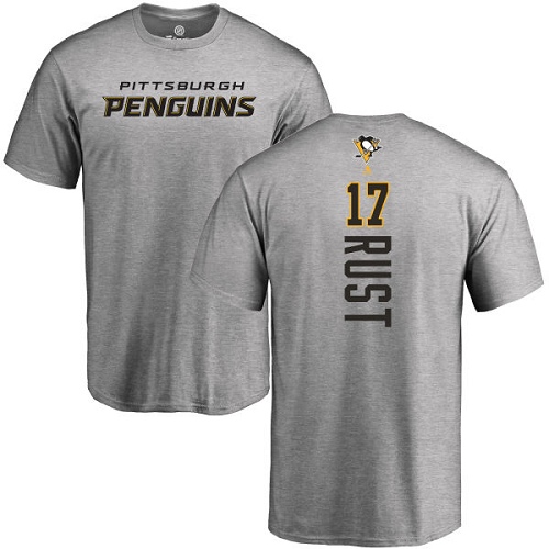 NHL Adidas Pittsburgh Penguins #17 Bryan Rust Ash Backer T-Shirt
